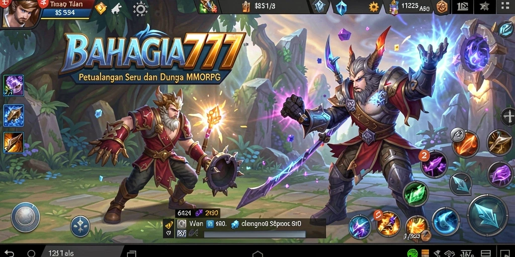 Screenshot gameplay BAHAGIA777 yang menampilkan aksi seru dalam MMORPG.