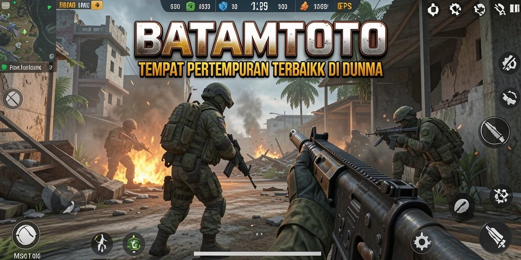 Tampilan menegangkan saat beraksi di game FPS BATAMTOTO.