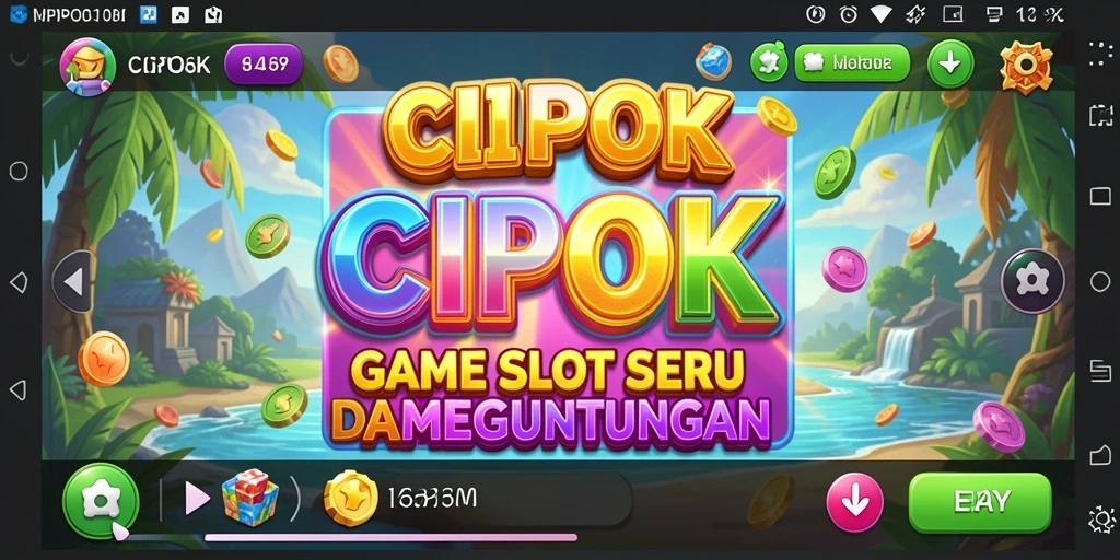 Tampilan gameplay seru CIPOK yang penuh warna dan aksi.
