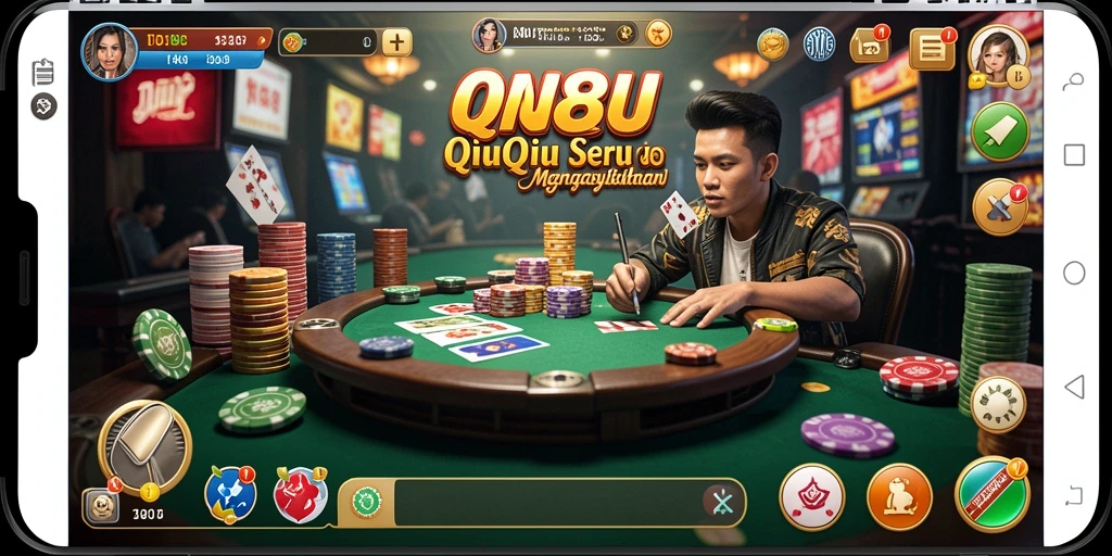 Tampilan gameplay QiuQiu yang mendebarkan di DAM88.