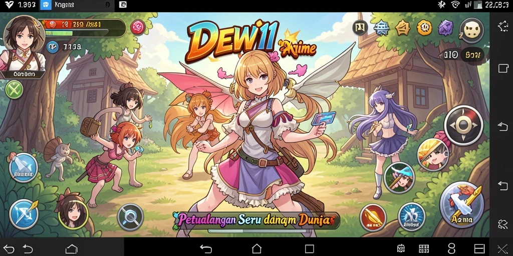 Screenshot DEWI11 menunjukkan aksi seru dalam pertarungan anime.