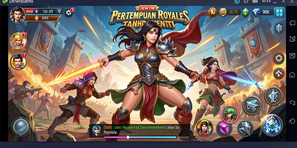 Gameplay mendebarkan di arena Battle Royale DEWI138.
