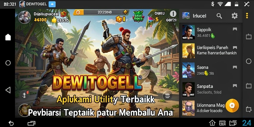 Tampilan utama DEWITOGEL yang menampilkan berbagai fitur Utility.