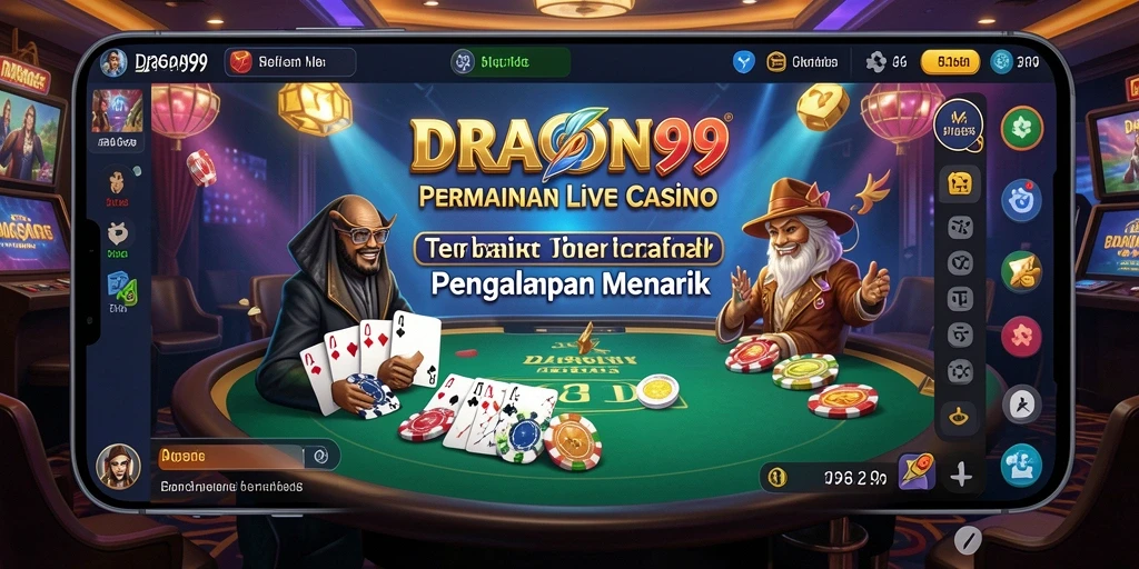 Tampilan gameplay Live Casino yang mendebarkan di DRAGON99.
