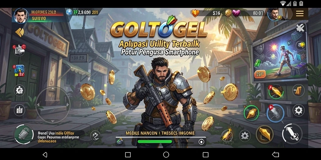 Tampilan utama aplikasi GOLTOGEL menampilkan antarmuka pengguna yang intuitif.