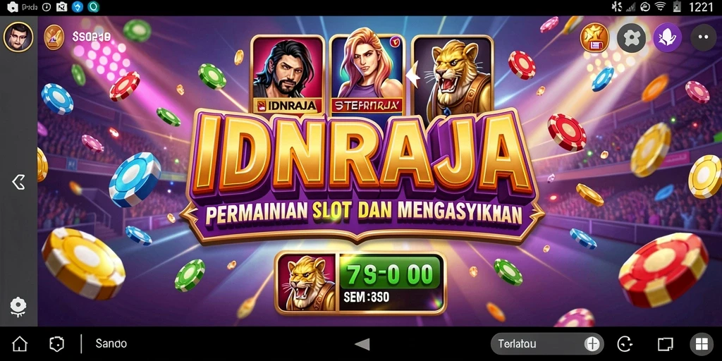 Tampilan permainan slot di IDNRAJA yang menarik dan penuh warna.