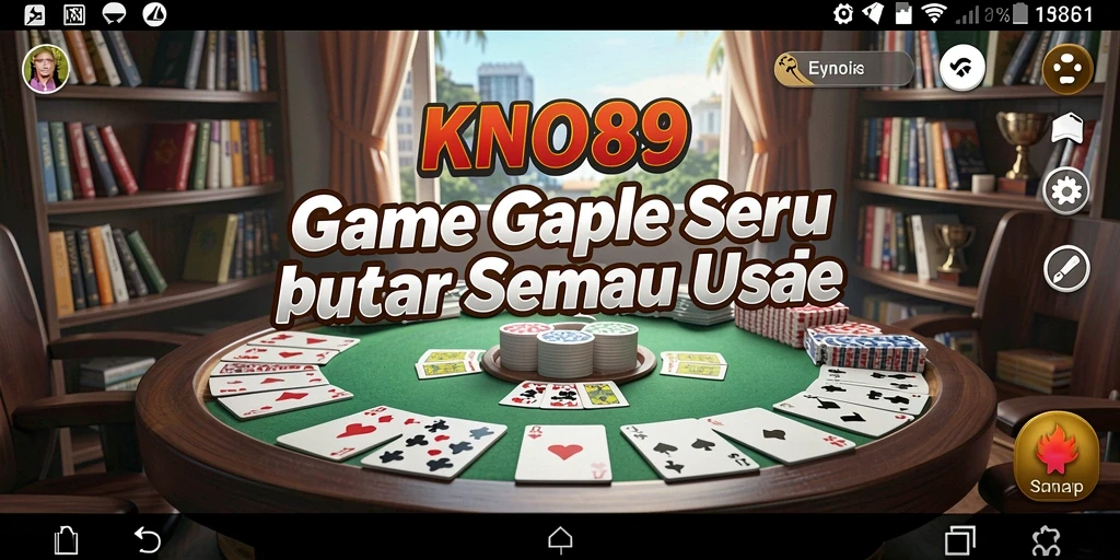 Tampilan gameplay KNO89 yang penuh aksi dalam permainan Gaple.