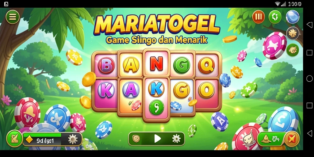 Tampilan gameplay MARIATOGEL saat bermain Bingo.