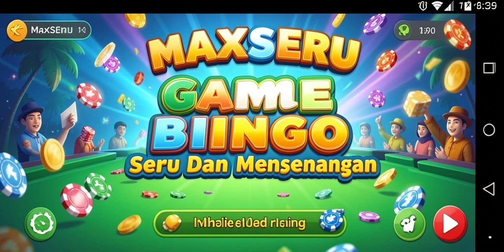 Tampilan gameplay MAXSERU yang seru dan interaktif di permainan Bingo.