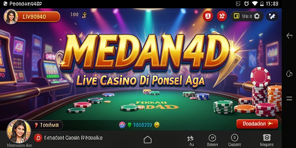 Tampilan menarik dari gameplay Live Casino MEDAN4D di ponsel.