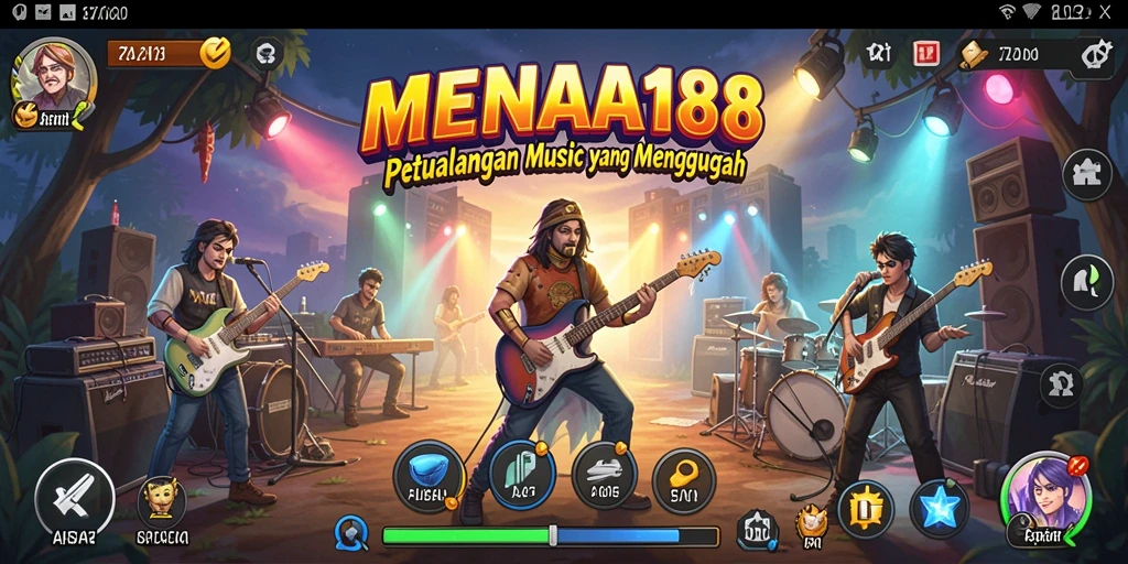 Tampilan gameplay seru MENARA188 dengan alunan musik menawan.