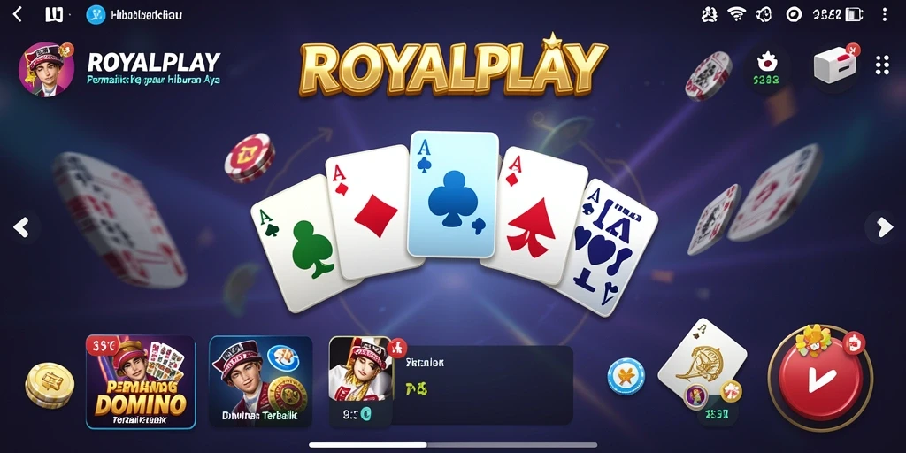 Tangkapan layar permainan ROYALPLAY dengan tampilan seru dari gameplay Domino.