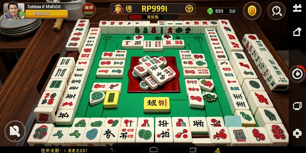 Tampilan menarik dari gameplay Mahjong dalam RP99.