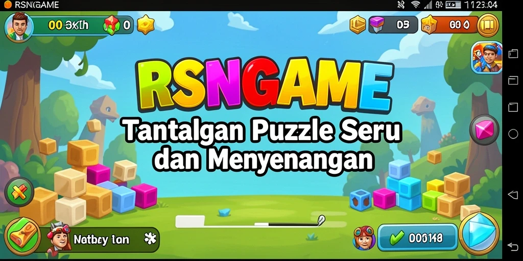 Gameplay menarik RSNGAME dengan berbagai tantangan puzzle.