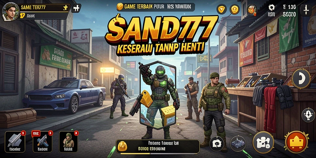 Tampilan gameplay SAND77 yang menarik dan intuitif untuk dimainkan.
