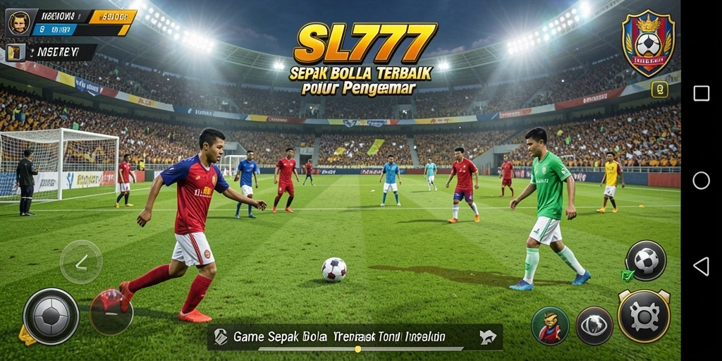Tampilan aktif dalam permainan sepak bola dengan aksi mendebarkan.