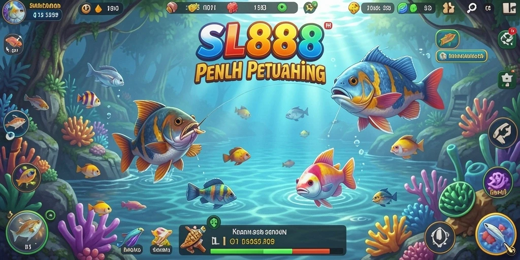 Tampilan gameplay SL888 yang menakjubkan dengan aksi memancing.