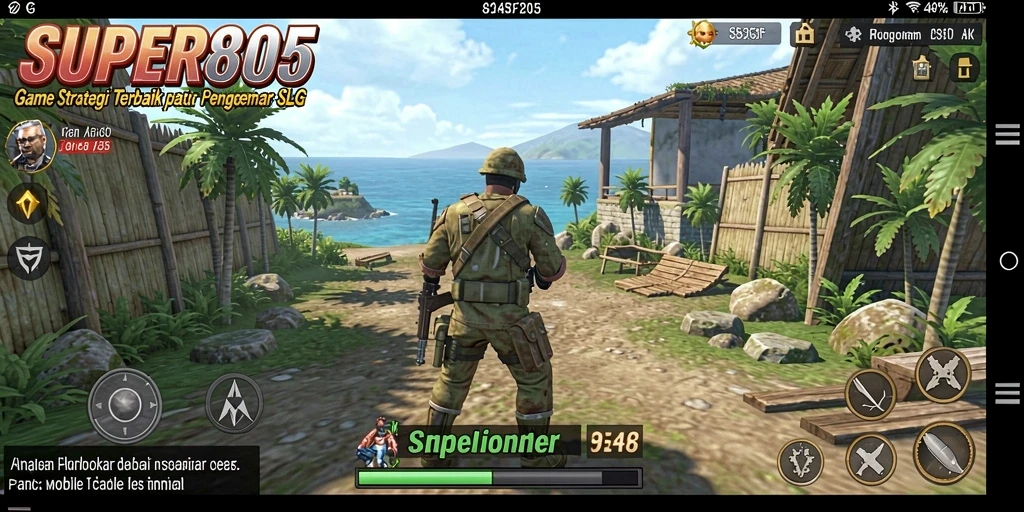 Tampilan gameplay yang menarik dari SUPER805 dengan berbagai strategi.