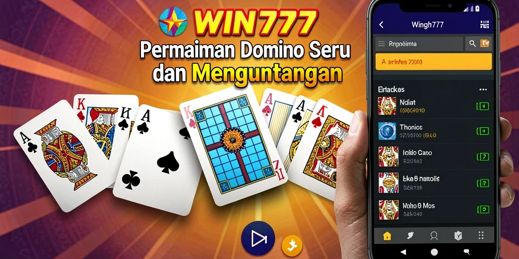 Screenshot gameplay Domino WIN777 yang seru dan menarik.