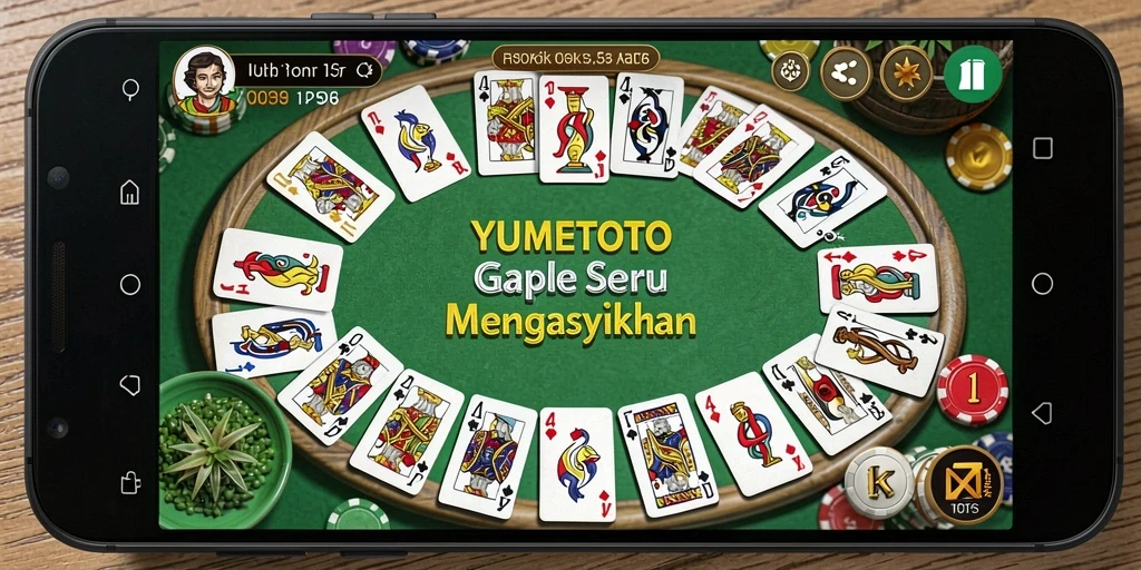Tampilan gameplay seru YUMETOTO saat bermain Gaple.
